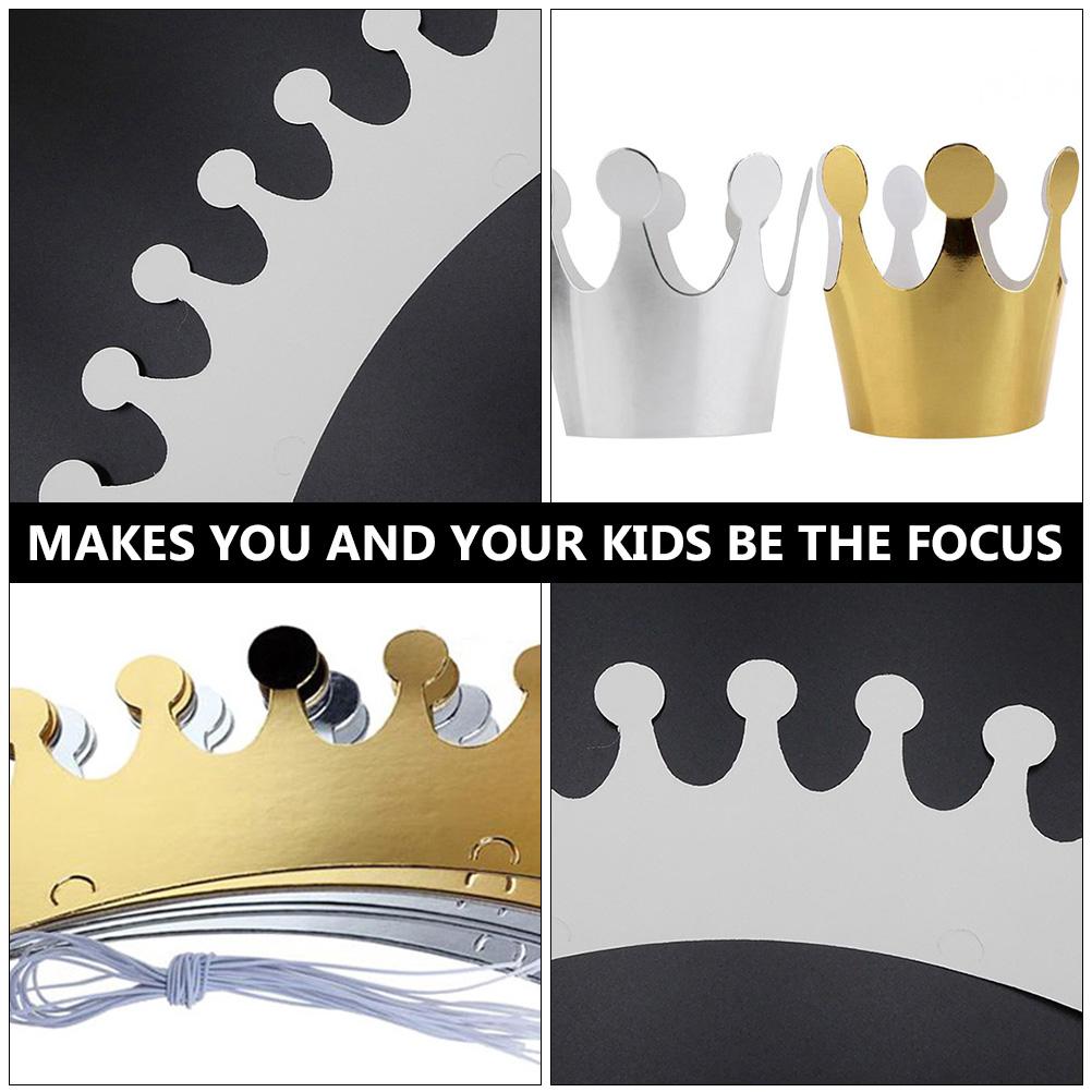 20 шт. шляпа на день рождения бумажная шапочка корона вечеринка дети металлическая фольга дети взрослые головные уборы