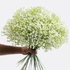 10 шт., 30 головок, 29 см, искусственные цветы BabysBreath, пластиковая гипсофила, сделай сам, цветочные букеты, композиция для свадьбы, украшения дома