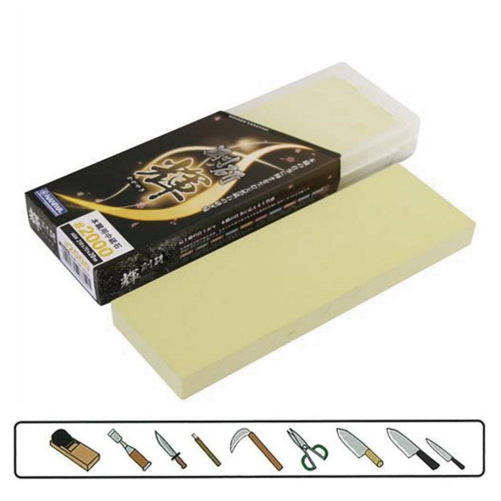 Профессиональный точильный камень NANIWA Goken Kagayaki #2000 с подставкой для заточки и футляром для хранения 210 x 70 x 20 мм NK-2220