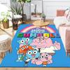 1Pc Gumball'S Colorful Friends Rug, Office Carpet Indoor Outdoor Doormat, Non-Slip, Comfortable, Living, Christmas Halloween, Xmas Gift N1224