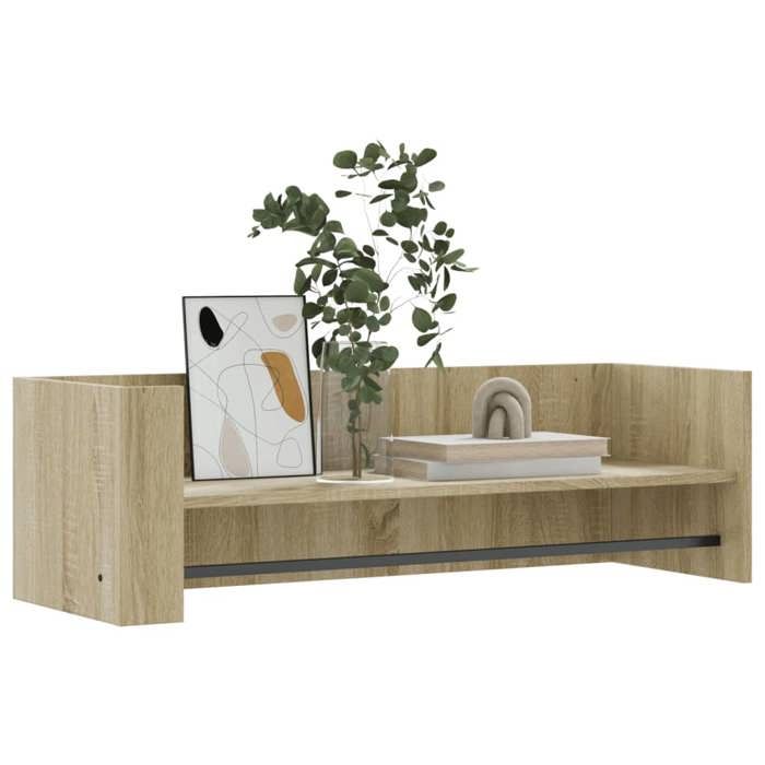 VidaXL Wall Shelf Sonoma Oak 100x35x30.5 Cm Engineered Wood, Cube Wall Shelf, Cube Organizer, Shelf 848460