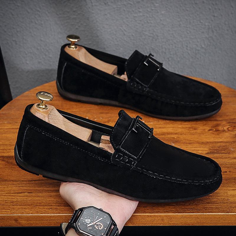 Мужская обувь Обувь Дуду 2025 лето новая британский стиль модный тренд одна педаль ленивая обувь повседневная обувь Дуду