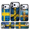 Чехол для телефона с флагом Швеции для iPhone 17 AIR 16 Pro Max 15 14 Pro 11 12 13 Ударопрочный силиконовый чехол