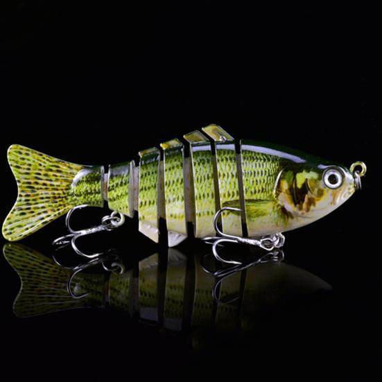 1/2/3/5Pcs 10CM/15.5G Multi-Jointed Fishing Lure with Hooks Realistic 7-Section Swimbait Plastic Artificial Bait Freshwater Saltwater Accessories
