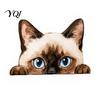 Decorative Figurine for Bookshelves Cute Cat Shelf Sitter Ornament, Wooden Peeking Kitten Figurine, Lover Gift Ideas 2D Flat Statue Desktops