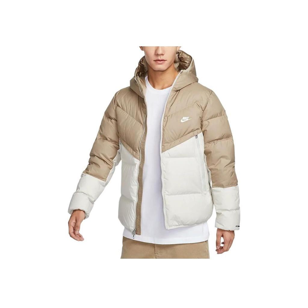 Nike Пуховая куртка Windrunner с капюшоном Storm-FIT Хаки Светлая кость Парус DV1132-247