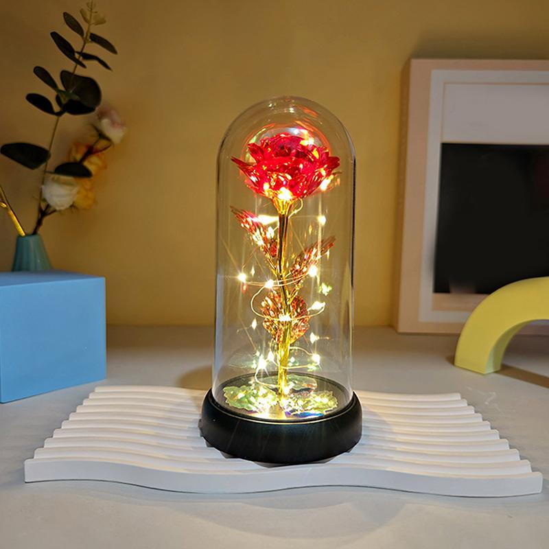 1 комплект светодиодных свадебных роз Galaxy Rose Decor Искусственные цветы светодиодные красные розы подарок на День святого Валентина Роза в акриловой подставке