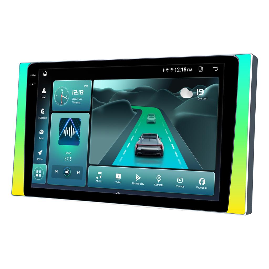 Универсальный экран Android 10,1 дюйма, беспроводной автомобильный видео-DVD-плеер Carplay, универсальное головное устройство GPS Carplay 5G Wifi BT5.4