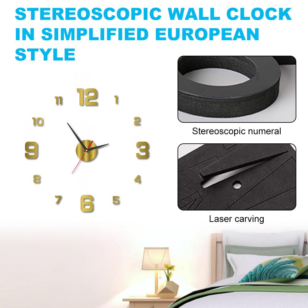3D DIY светящийся циферблат без сверления акриловые бескаркасные бесшумные настенные часы с наклейками с цифрами для жизни