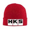 HKS Logo Car JDM Warm Knitted Cap Fashion Bonnet Hat Autumn Winter Outdoor Beanies Hats for Men Women Adult
