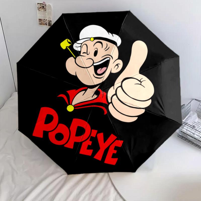 Узор Popeye, автоматический складной зонт, портативная и складная конструкция, 8 спиц, рождественский или день рождения подарок.