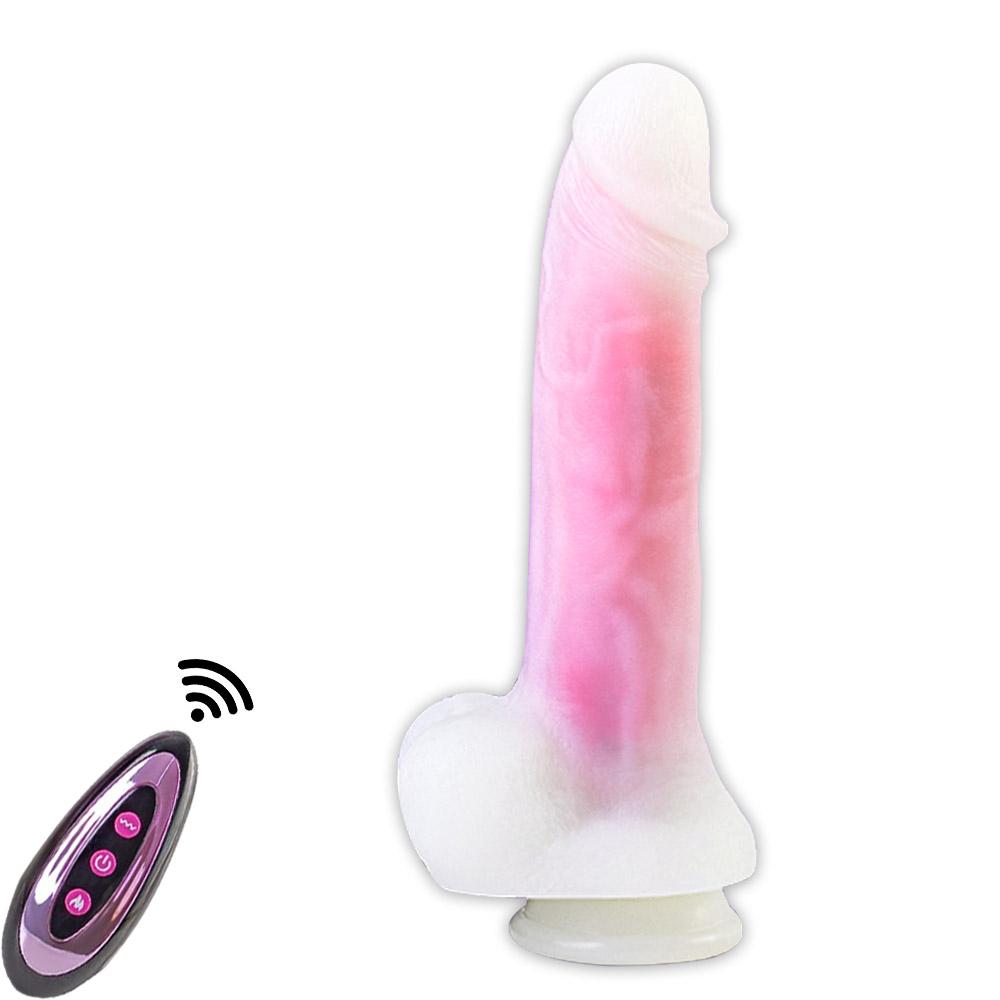 3 Push In Modes 10 Vibration Modes with Heated Vibration Dildo Vibrator Remote Control Dildo Vibrator, G-Spot Stimulation Female Sex Toys