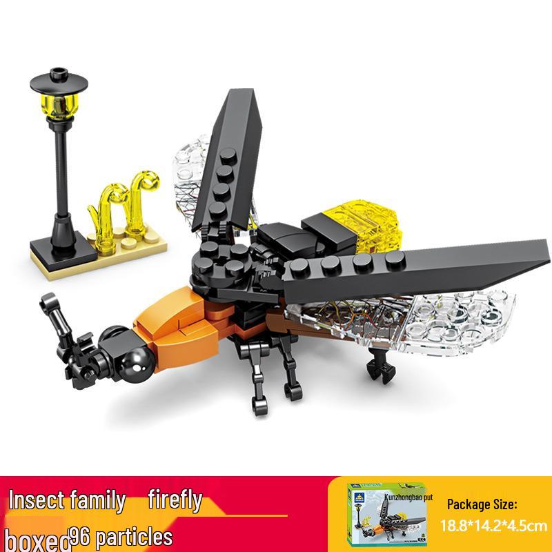 Кай Чжи Совместимая Лего Игрушка Насекомое: Mantis Конструктор для детей, Развивающий пазл с животными в подарок