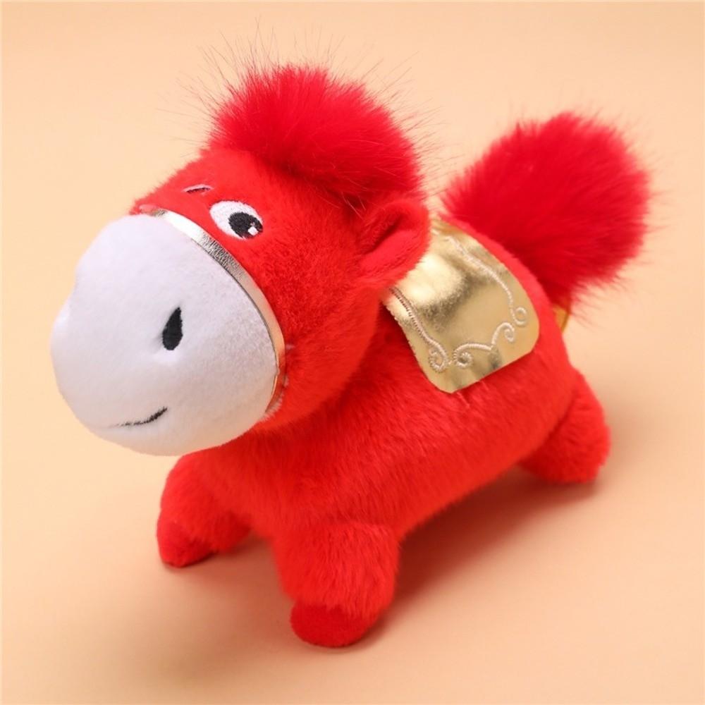 Mascot Dolls Lucky Horse Plush Toys Cute Zodiac Pony Figurine 2026 Horse Plush Doll Festive Decor