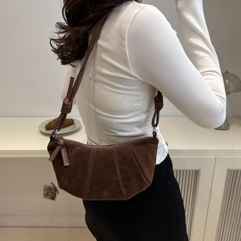 Маленькие замшевые сумки через плечо для женщин, зимняя модная тенденция, сумка через плечо, женские ретро-сумки и кошельки