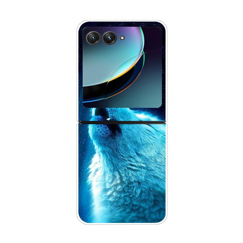Чехол для телефона Motorola Razr 50 Ultra Цветочная роспись Прозрачный пластик ПК Жесткая задняя крышка Для Moto Razr50 Ultra Чехол 50Ultra Razr+