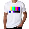 No Signal Television Screen Color Bars Test Pattern TShirt Lightweight Basic Short Sleeve Shirt