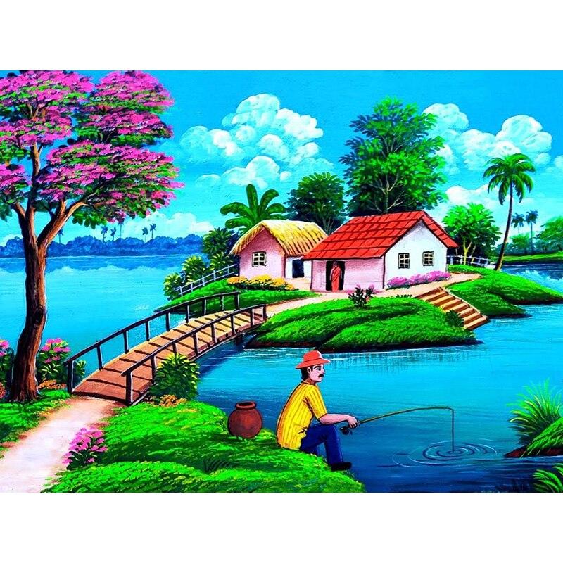 Новый DIY 5D алмазная живопись пейзаж дерево Алмазная вышивка пейзаж вышивка крестом полная круглая дрель домашний декор художественный подарок