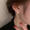 Модные серьги со стразами и жемчугом для женщин, свадебные, классические, геометрические, металлические
