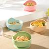 Baby Feeding Bowl Food Grade Silicone Anti Drop Snack Bowls Training Toddler Children's Tableware Solid Color Durable Plates
