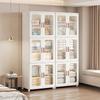 Multi-layer Mobile Storage Cabinets: Single/Double Door Foldable Wardrobe with Lockers
