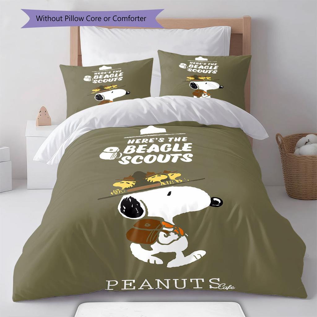 Snoopy Sitting and Counting Money – A Comfortable and Warm Bedding Set, The Perfect Choice To Decorate Your Bedroom.