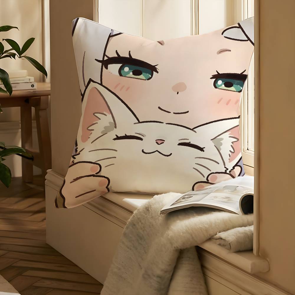 F-Фрирен, за пределами конца путешествия-MT Милая наволочка Печать Наволочка Гостиная Диван Подушка Чехол Спальня Комната Декор