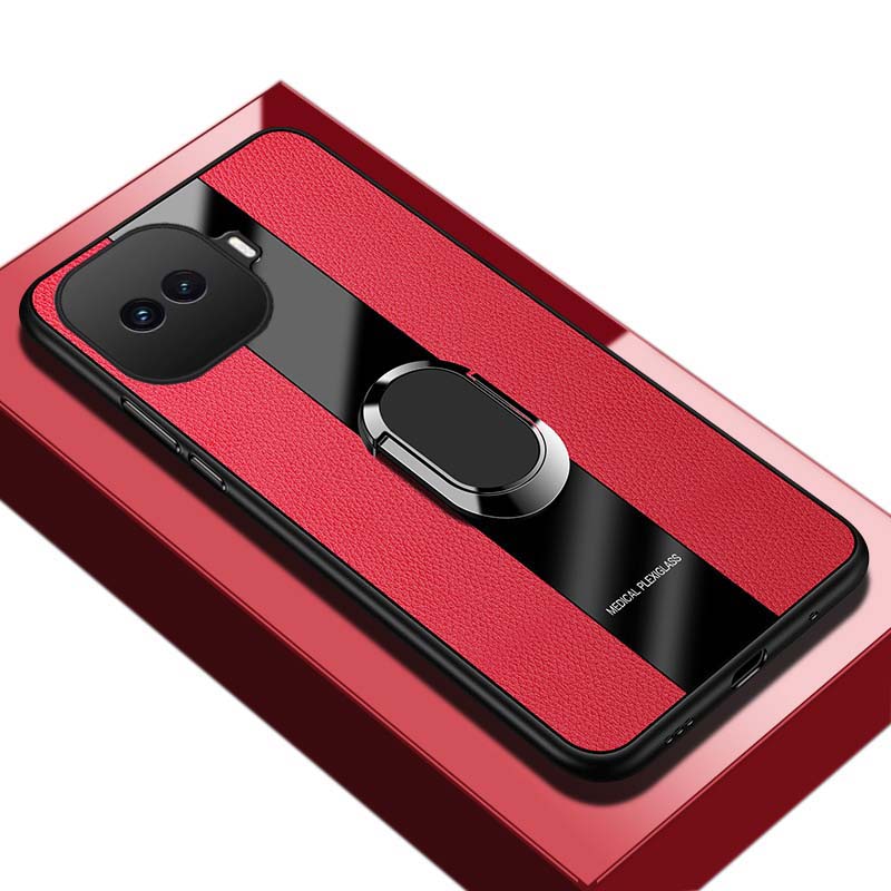 Чехол для Vivo iqoo 15R, деловой, с эллиптической подставкой, всесторонний, ударопрочный, кожаный, мягкий силикон, модный, для задней крышки iqoo 15R