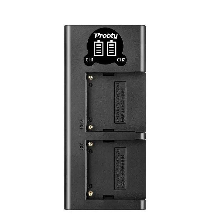 Зарядное устройство для аккумулятора Sony NP F960 NP F970 NP-F960 NP-F750 Двухканальное зарядное устройство NP F770 NP F750 NP F550 F330 FM-500H