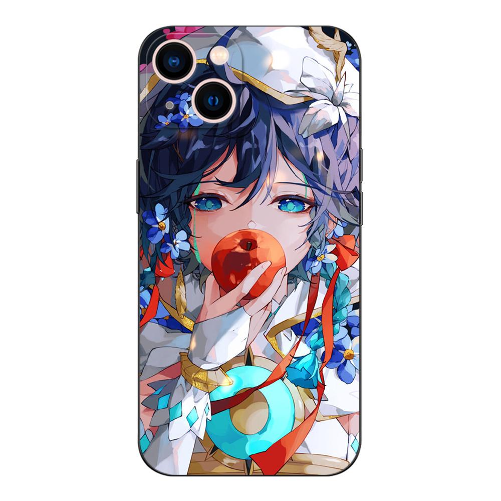 Black Tpu Case For Motorola Moto G31 G40 Fusion G41 G50 G51 Edge30 G10 G20 G30 G100 5G G22 Genshin Impact