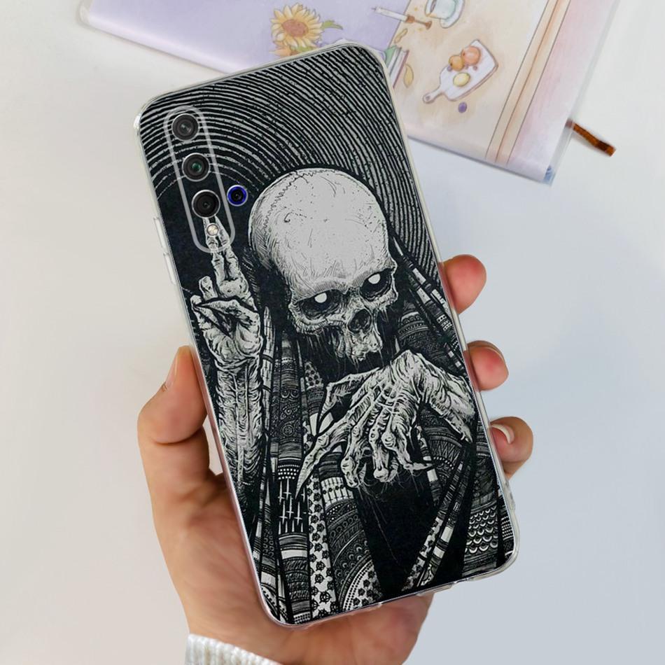 Чехол для телефона Huawei Nova 5T Nova5T YAL-L21 YAL-L61 YAL-L71 Элегантный принт Мягкий силикон Прозрачный ТПУ Тонкие чехлы