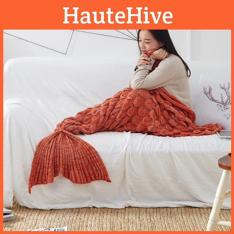 Mermaid Tail Blanket For Teens With Faux Cashmere Material Cozy Gift For Spring And Autumn Use