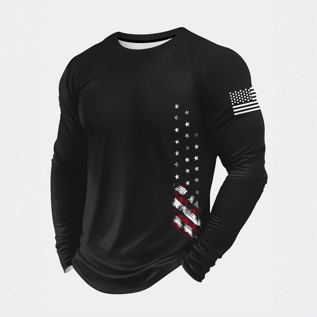 Женская футболка с круглым вырезом, длинным рукавом и 3D-принтом