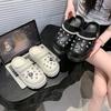 Thick-soled Comfortable and Versatile Two Wear Cool Slippers, Wear Women's Fashion Non-slip Casual Hole Shoes 2025 Summer and Autumn New