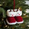 Colorful Fabric Christmas Boot Pendant Mini Size Christmas Tree Pendant  Holiday Gift
