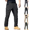 Men's Work Pants Outdoor Work Fishing Camping Waterproof Wear-resistant Multi-Pocket Work Pants (Belt Not Included)