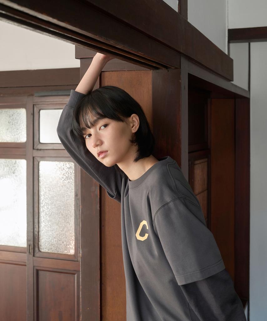 COVERNAT Cool Cotton C Logo T-Shirt Charcoal