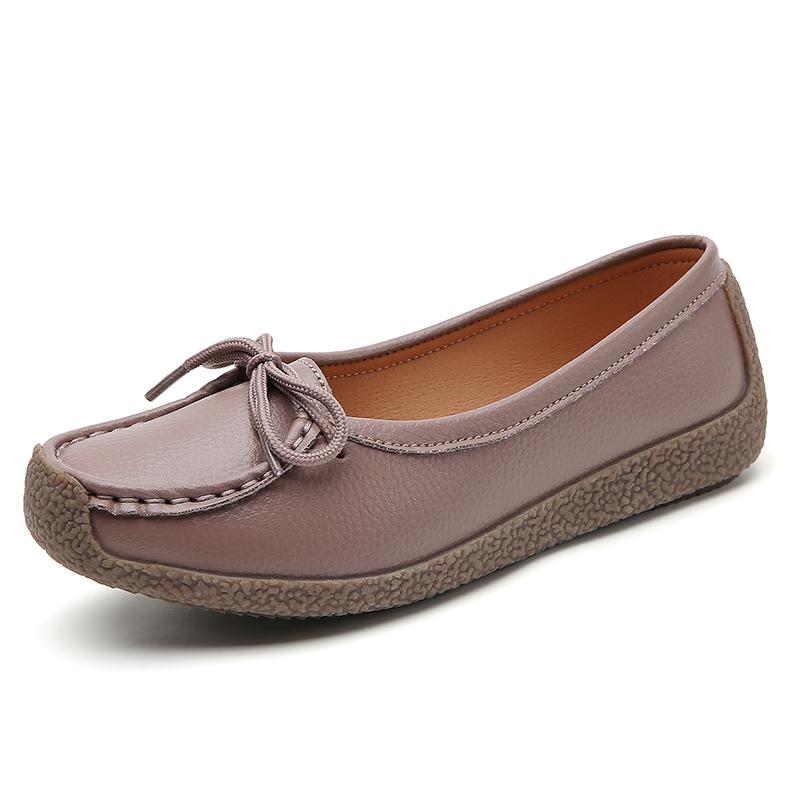 Women's Loafers Leather Driving Moccasins Comfort Flats Casual Slip On Walking Minimalist Shoes for Mother