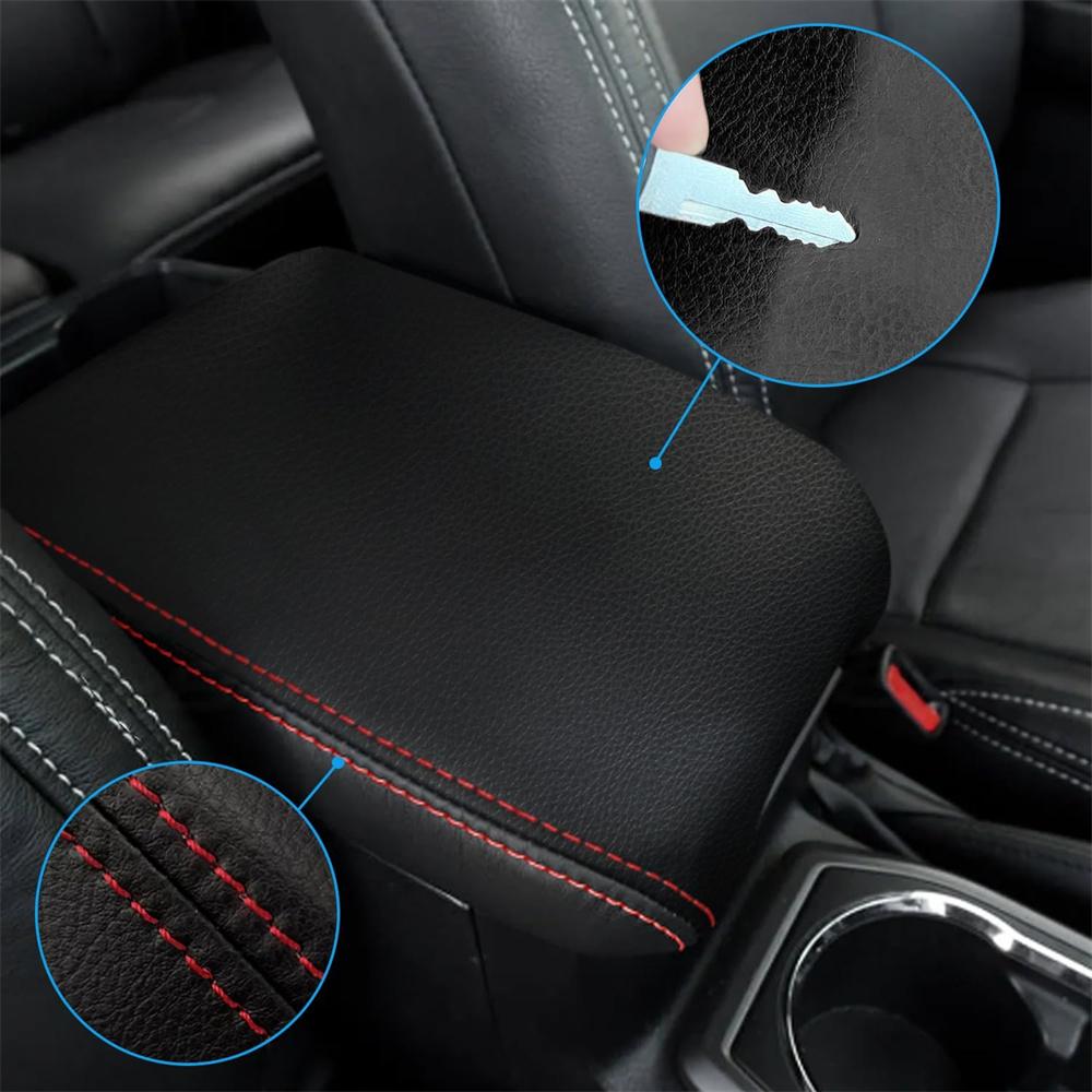 1 шт. Кожаная крышка подлокотника центральной консоли черная для пикапа Toyota Tacoma