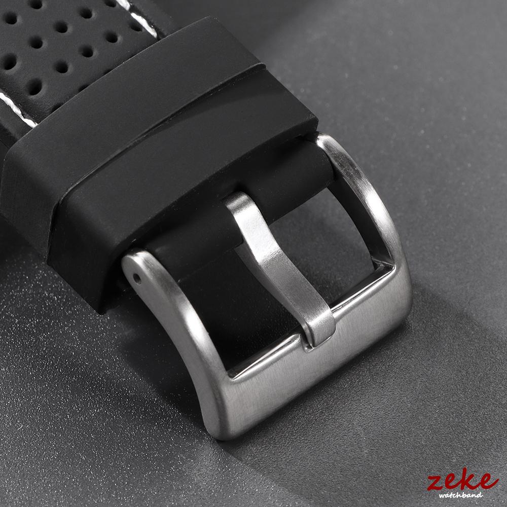 Soft Silicone Rubber Watch Strap 20mm 22mm 24mm Men Women Sport Waterproof Breathable Wrist Band Solid Matte Buckle Bracelet