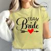 New Fashion Team Bride Tee T-Shirt Womens Vintage Wedding Party T-Shirt Funny Bride T-Shirt Tops Women's Tees Streetwear