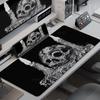 Demonic Satanic Scary Skull Mouse Pad Xxl Gamer Dark Horror Skull Mouse Mat Natural Rubber HD Large Desk Rug PC Cabinet Desk Mat