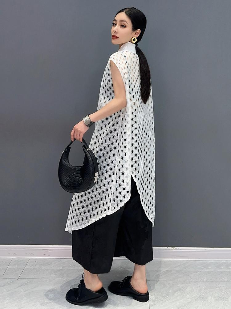 Xitao Асимметричная рубашка без рукавов Personality, женский топ WLD20213