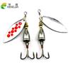 1pc 8.2cm/14.3g Artificial Bait Metal Fishing Lures Hook Spinner Spoon Rotating Sequin Bait Tackle