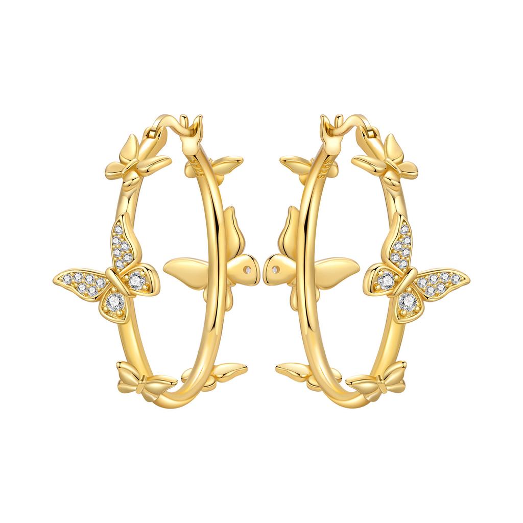 Orstarry Серьги-кольца из стерлингового серебра S925 с покрытием 18 карат, Современные квадратные серьги для женщин, Оригинальные модные подарки на годовщину