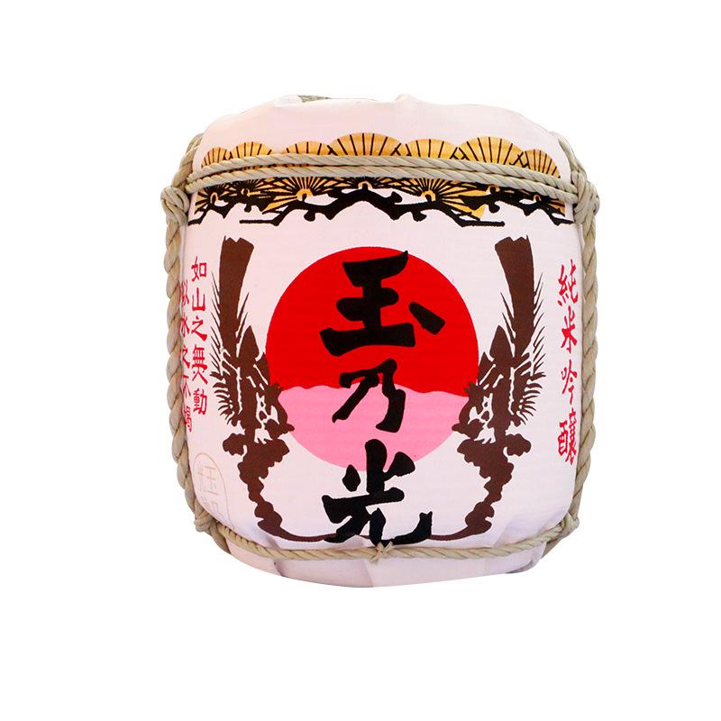 Japanese Sake Barrel Decor, Nihonsakari Hakutsuru Pattern Restaurant Display