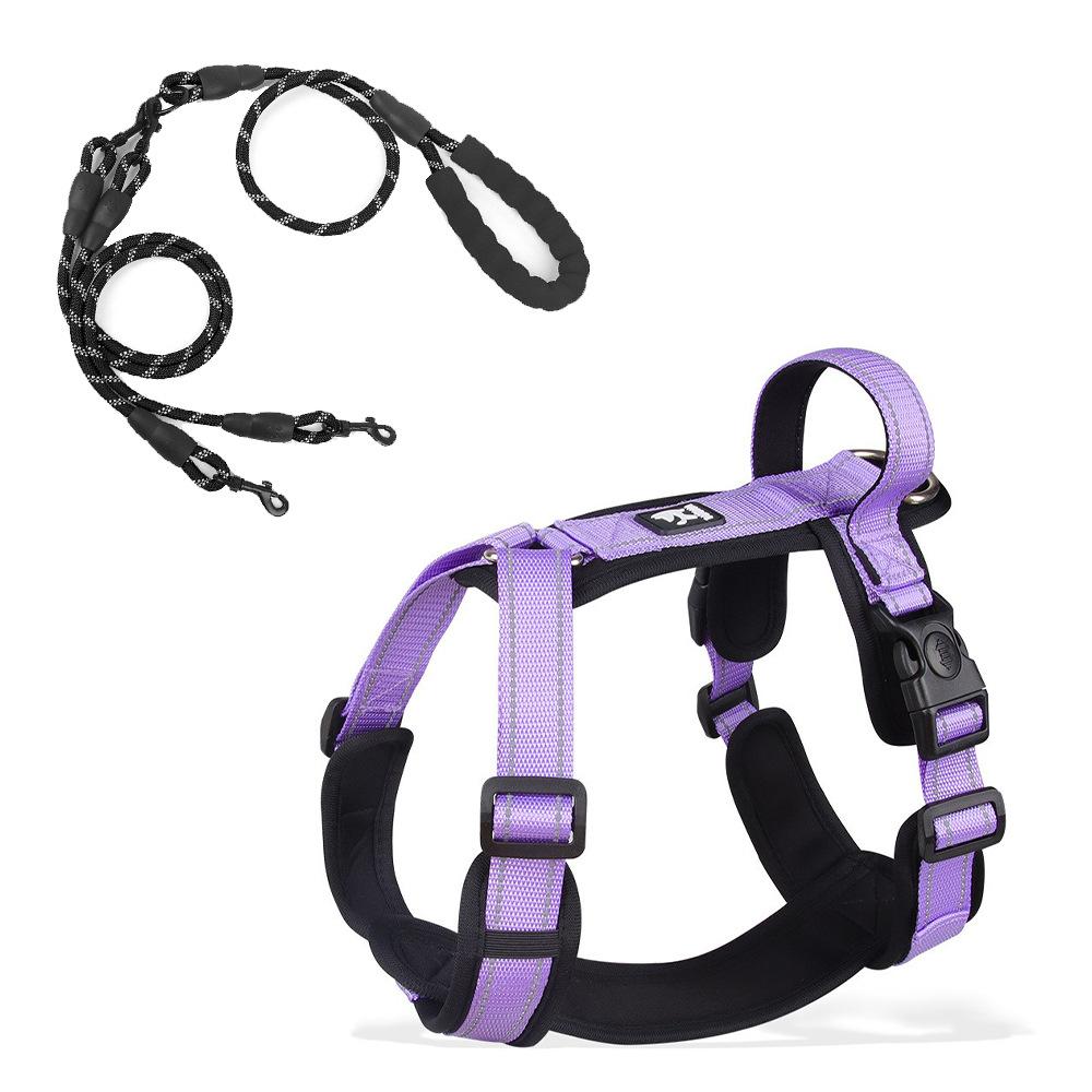 Новый поводок для собак, двухсекционный нагрудный ремень для домашних животных, поводок для прогулок с собаками малого и среднего размера