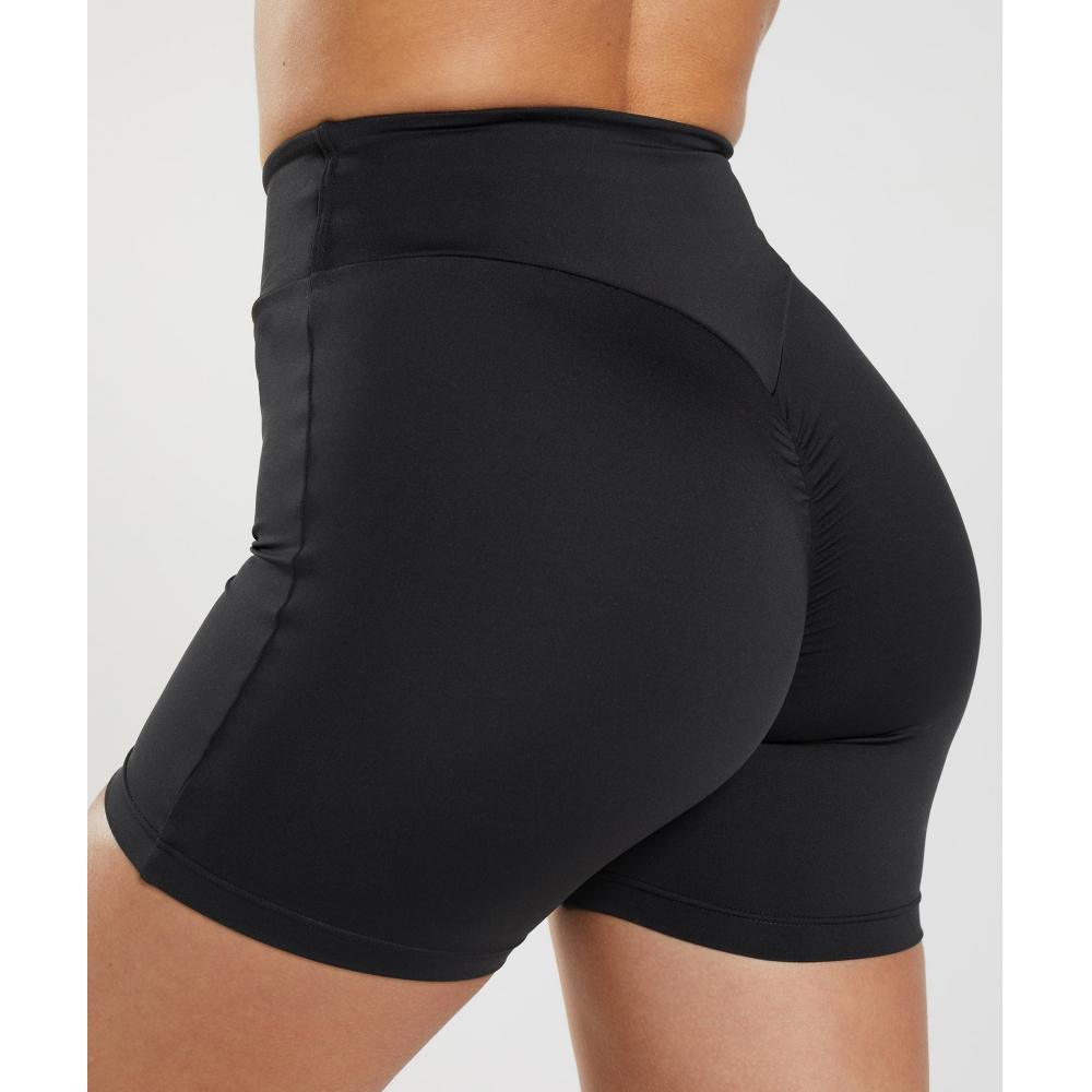 Gymshark Шорты Power Tight черные B4a6u Bb2j