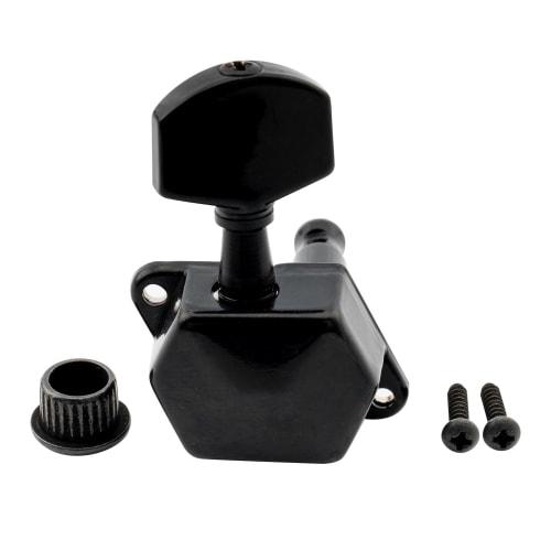 Musiclily Pro 6-Piece Guitar Tuners for Strat/Telecaster Electric Guitars, Black