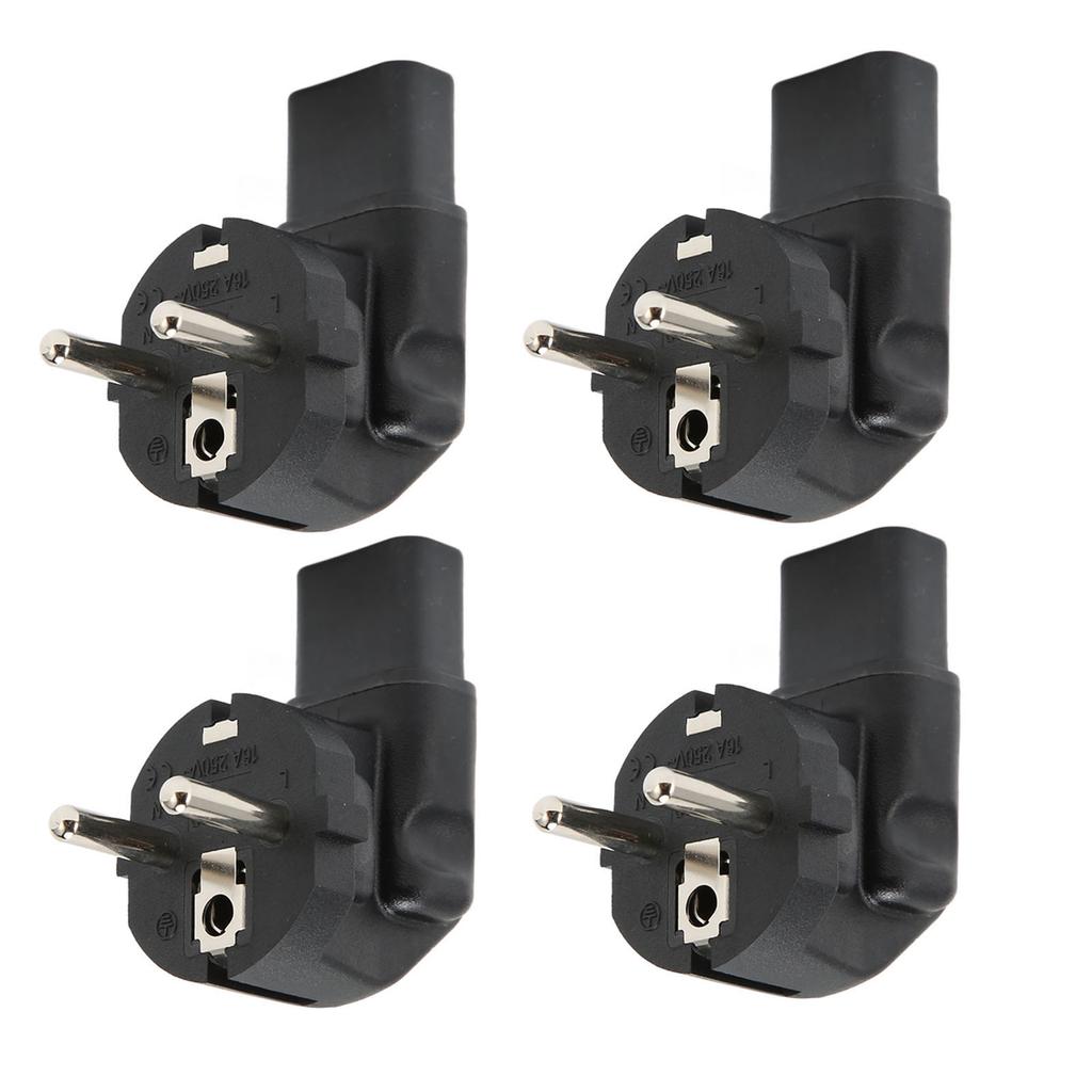 4pcs 4.8mm To IEC320 C13 Converter 90 Degree Power Plug Adapter for Laptop Power Adapters